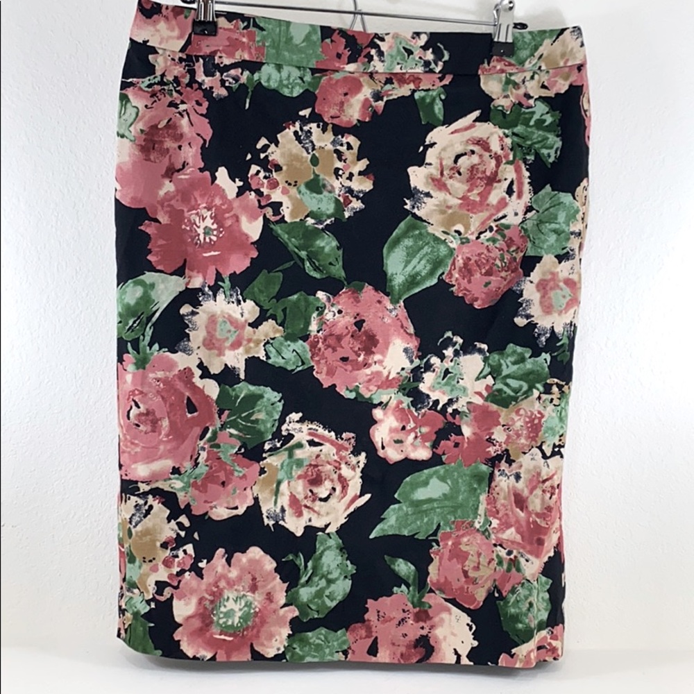 Talbots Floral Pencil Career Skirt